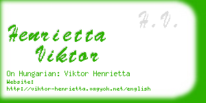 henrietta viktor business card